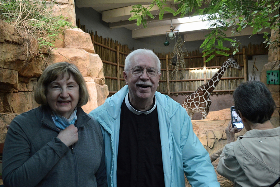 Lincoln Park Zoo 2026 7x5in - Giraffe Pauline and Brother Jim